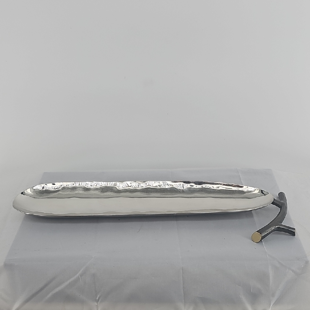 Michael Aram Stainless Eggplant Shaped Serving Platter Tray